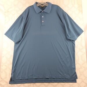 Peter Millar Summer Comfort XXL Polo Shirt Blue Golf Casual Menswear‎